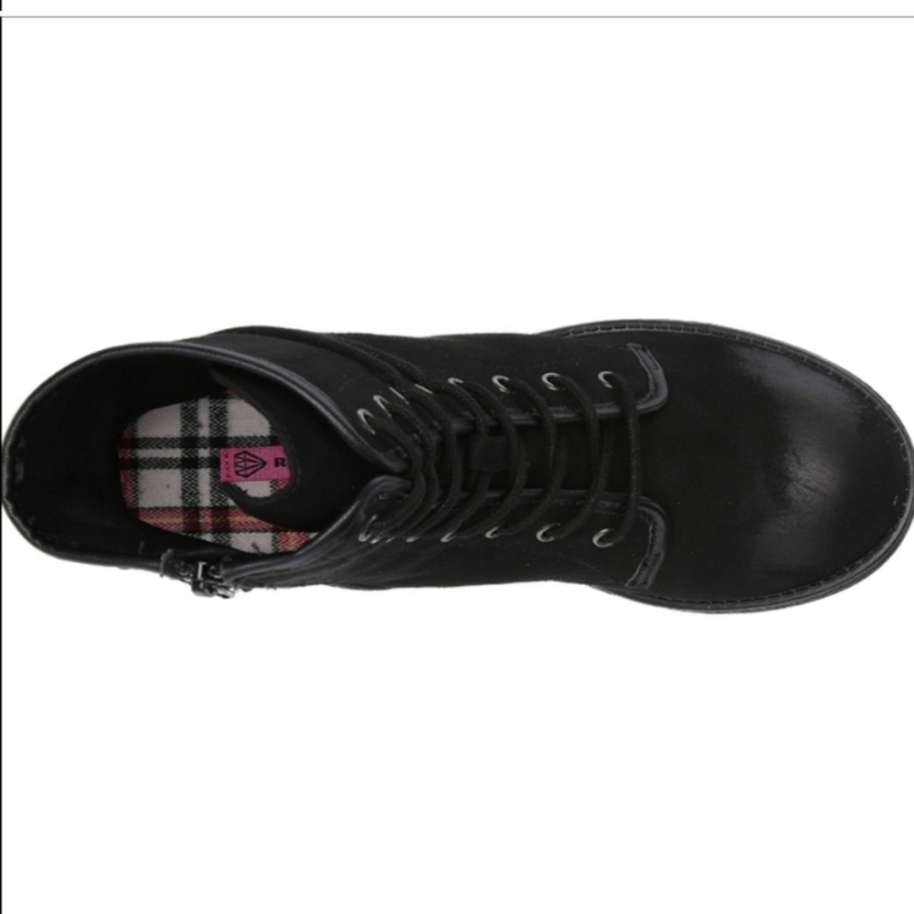 Rock & Candy by Zigi Hurley Faux Suede Ankle Lace-up Boots Black 7 - Picture 5 of 9